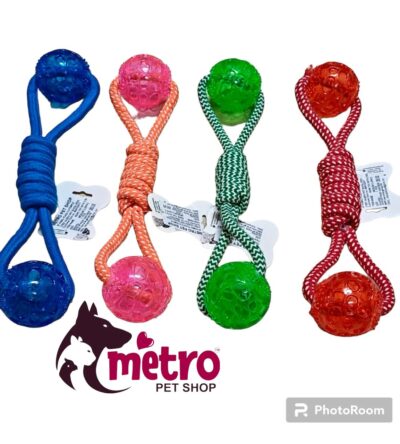 Rope Toy 2 Rubber Ball