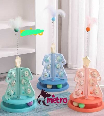 Cat Wheel With Feathers And Ball