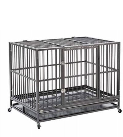 Black Cage 4 Feet With Wheel And With Mat